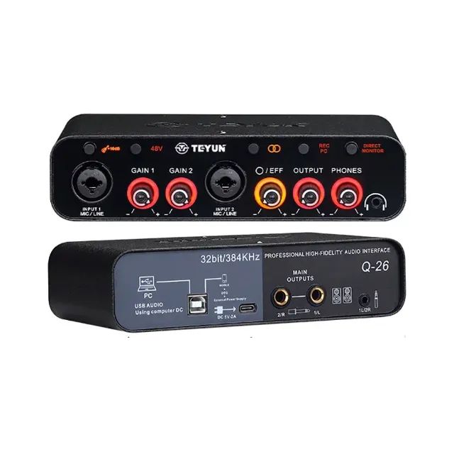 (Produto Novo) Interface De Áudio Profissional Teyun Q26 (Com Garantia)