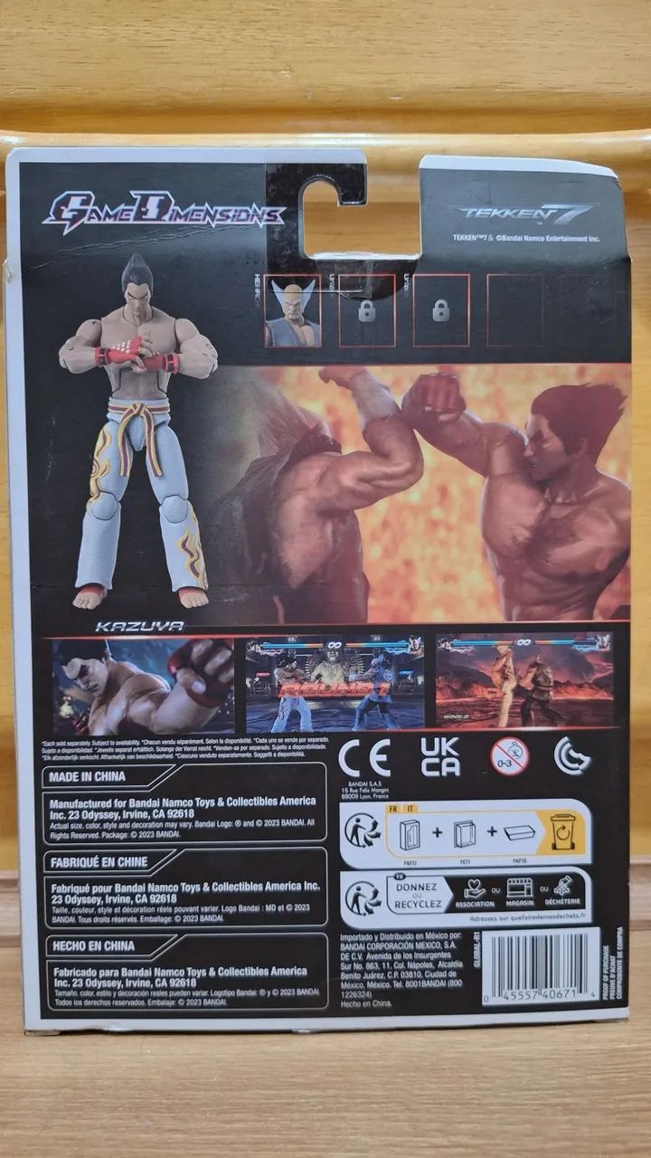 Kazuya Mishima - Bandai Game Dimensions Tekken Original na caixa