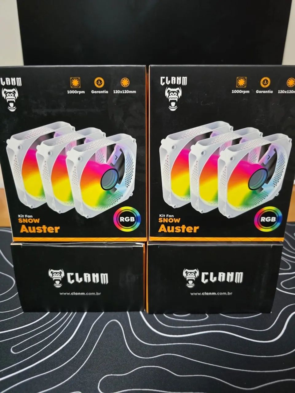 Kit 3 Cooler Fans RGB Snow Auster Branco