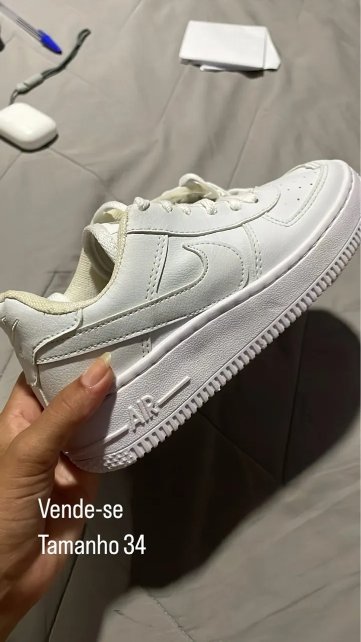 Tênis Nike Air Force Branco - Tamanho 34