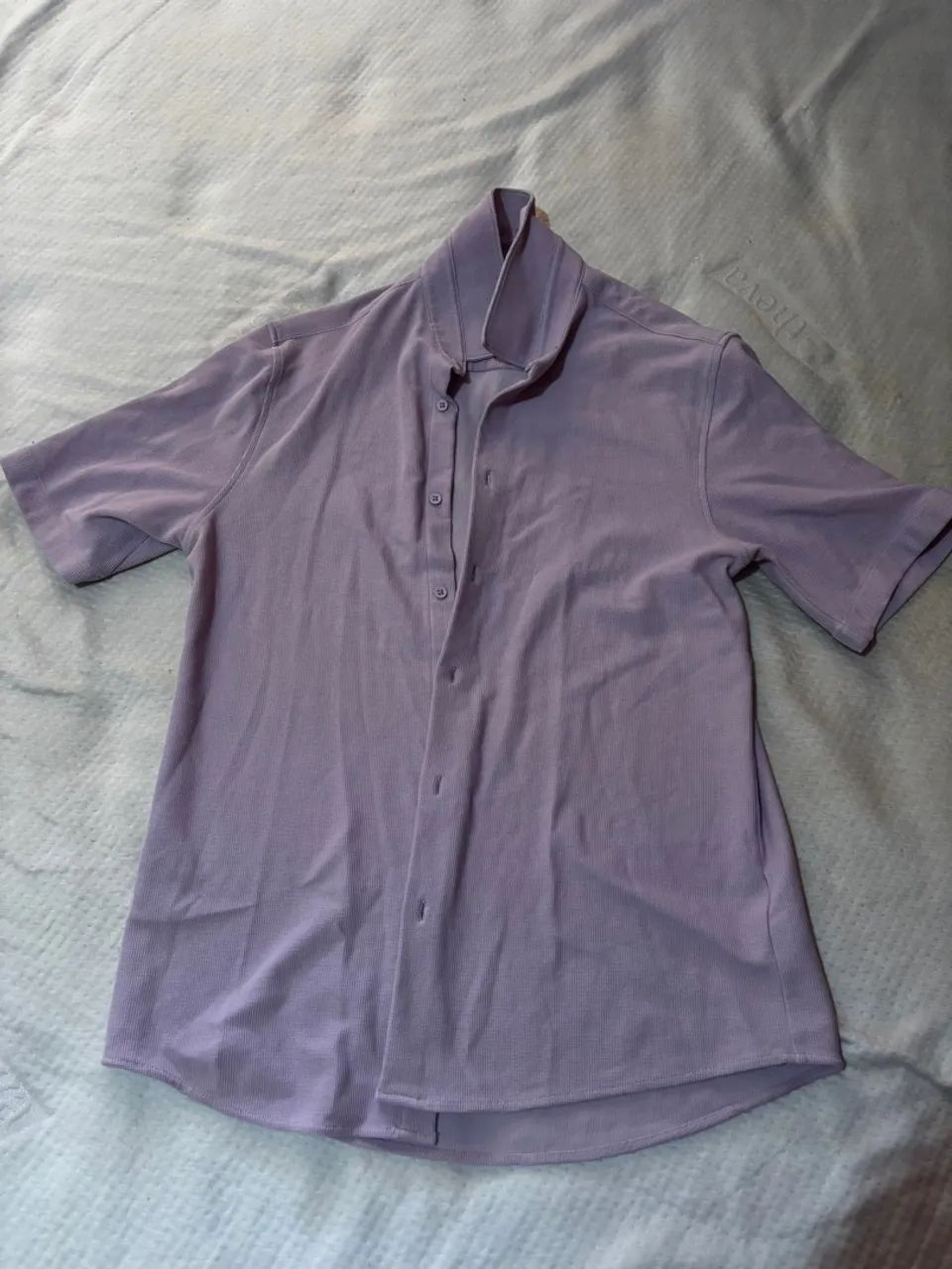 Camisa Zara  Manga Curta Lilás - Foto 4