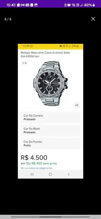 Relógio G-Shock Solar  zerado Gst-b100d-1acr  - Foto 6