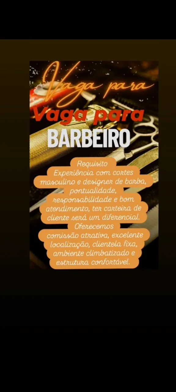 Vaga para barbeiro 
