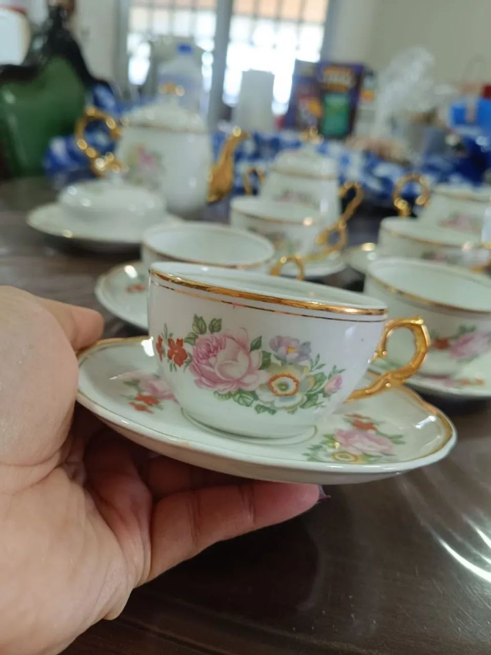Conjunto de xícaras de porcelana vintage63824569710977121