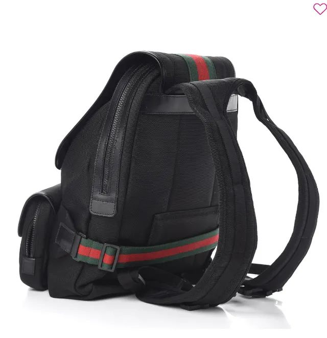 gucci web double pocket techno canvas com bolsos removíveis - Foto 3