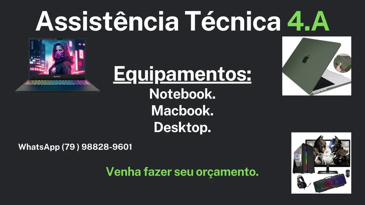 Assistência técnica 4.A Tec, diagnóstico gratuito!!!