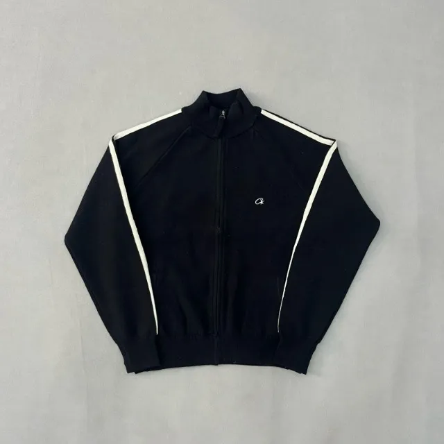 Jaqueta Corteiz Knit Zip Up Preta