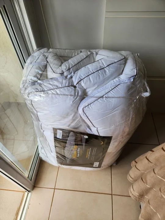 Pillow Top Queen Plumasul Fibra Siliconizada 250 Fios Branco - Foto 2