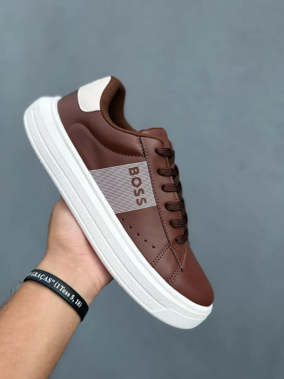 Tênis Casual Masculino Marrom