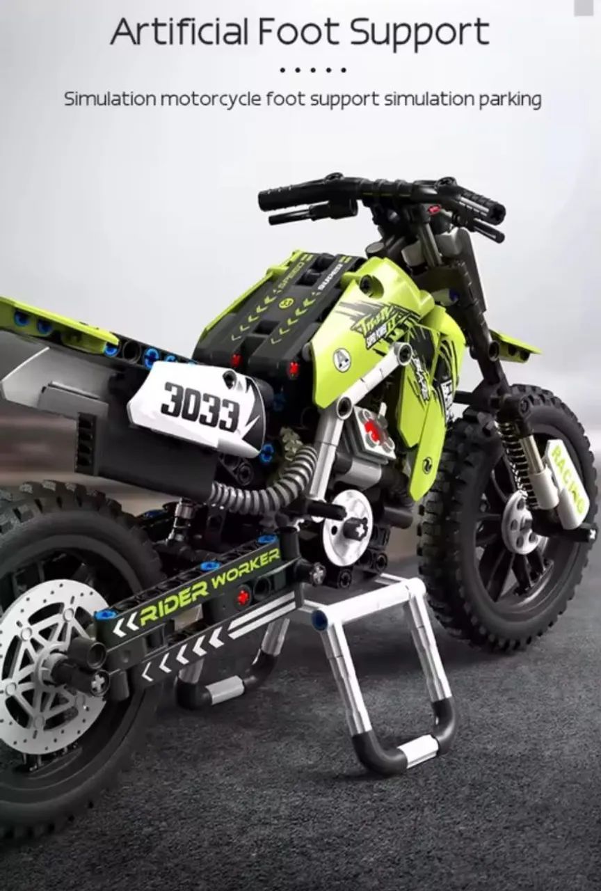 Moto Motocross estilo lego- 476 Peças - Foto 4