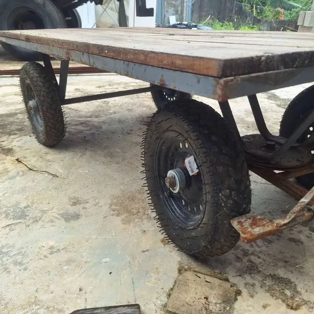 Carrinho de carga profissional 4 rodas - Foto 6