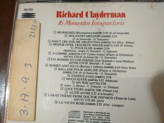 2 Cd's Richard Clayderman e Magic piano originais - Foto 5