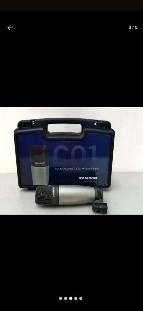 Microfone Studio Samson C01 Condensador - Foto 3