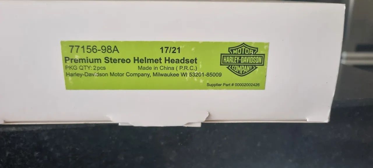 Headset Stereo para capacete Harley Davidson