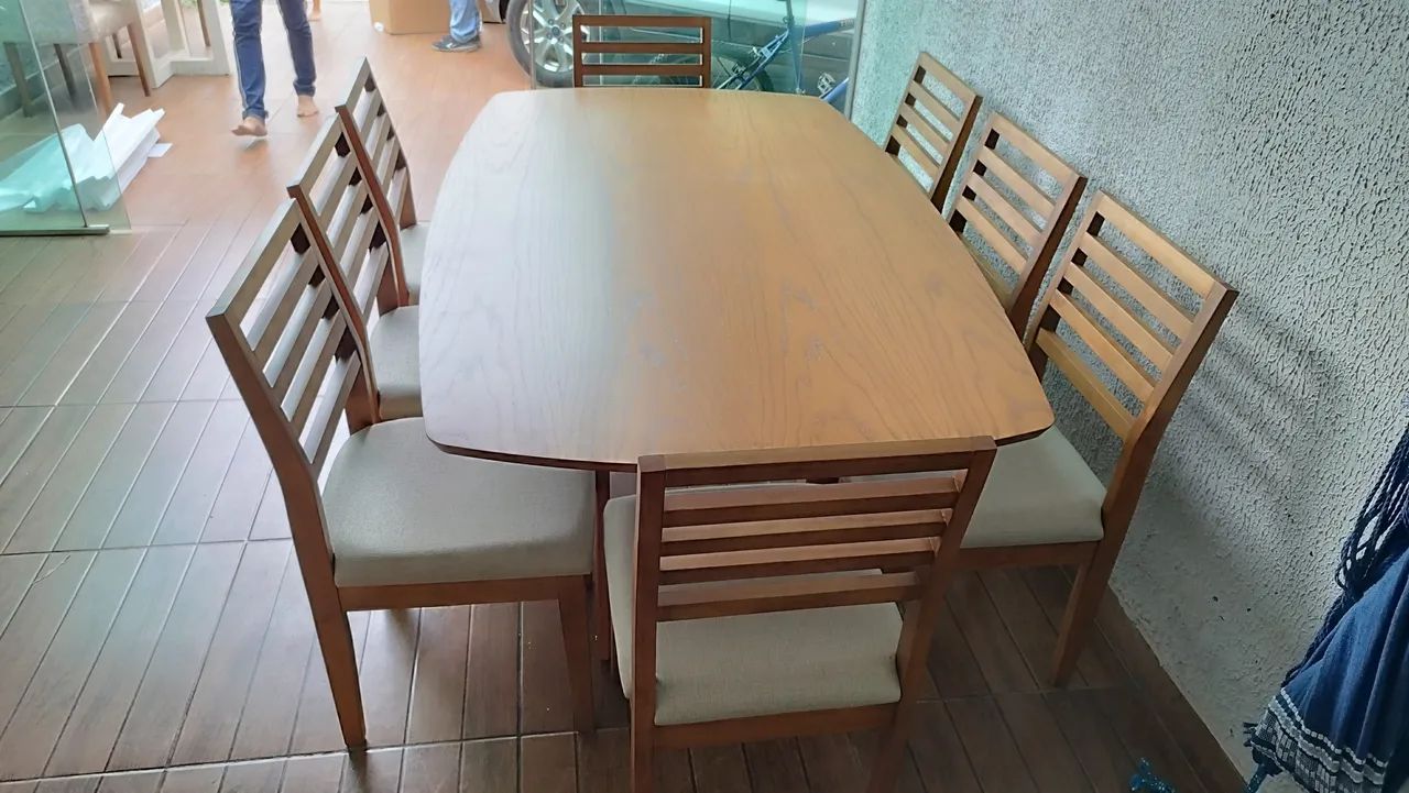 Mesa retangular de madeira pronta entrega  - Foto 2