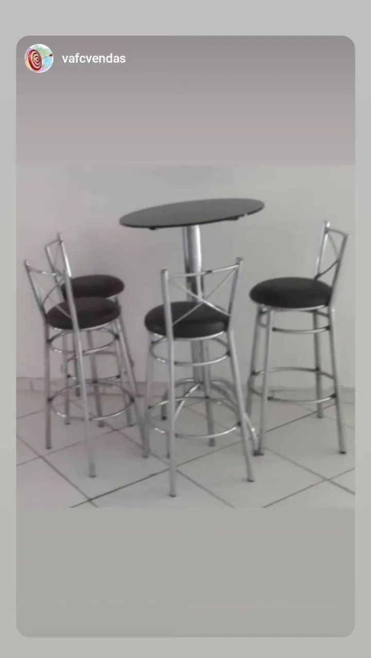 Conjunto BISTRÔ( o valor corresponde a cada conjunto de 1 mesa com 4 banquetas) - Foto 3