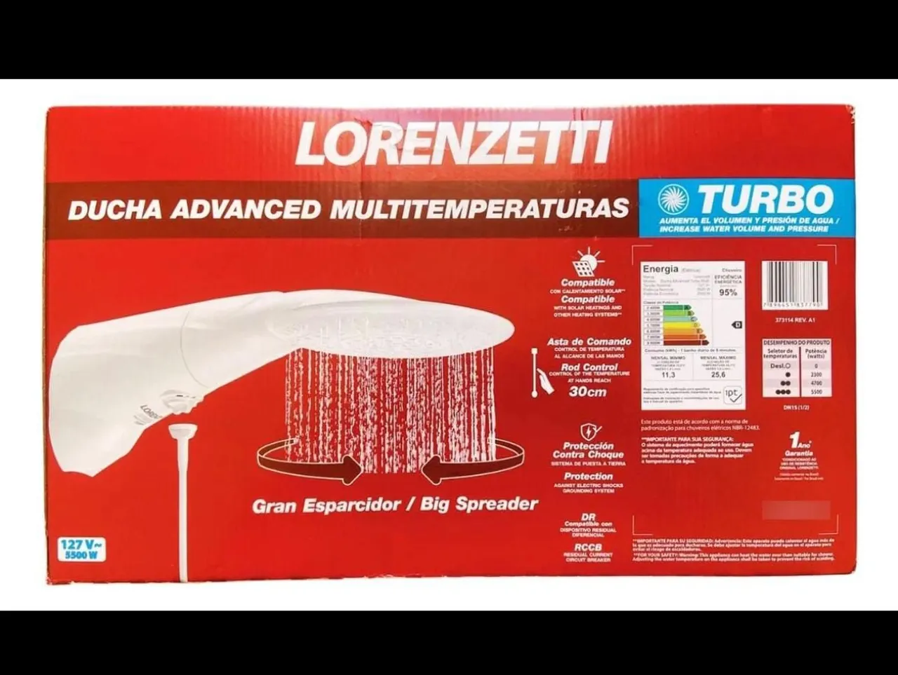 Ducha Advanced Multitemperaturas Lorenzetti Turbo