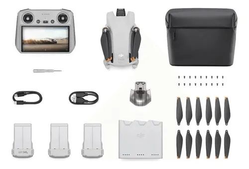 Drone Dji Mini 3 Combo Fly More Rc, 3 Baterias 4k Gl com tela no controle  - Foto 4
