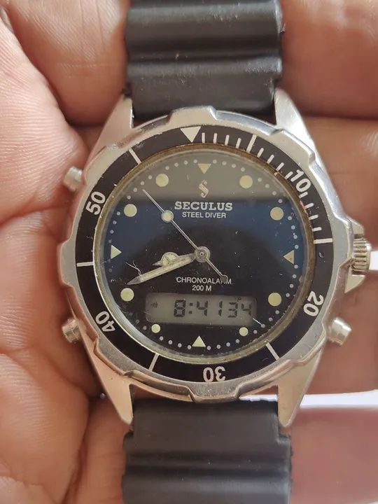 Relógio Seculus Steel Diver - Cronógrafo - Foto 5