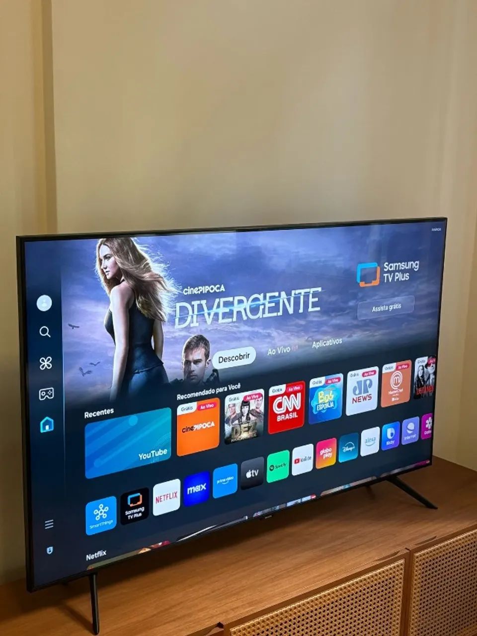 Smart TV Samsung 58" UHD 4K 58CU *, Processador Crystal 4K, Gaming Hub Tela sem Lim