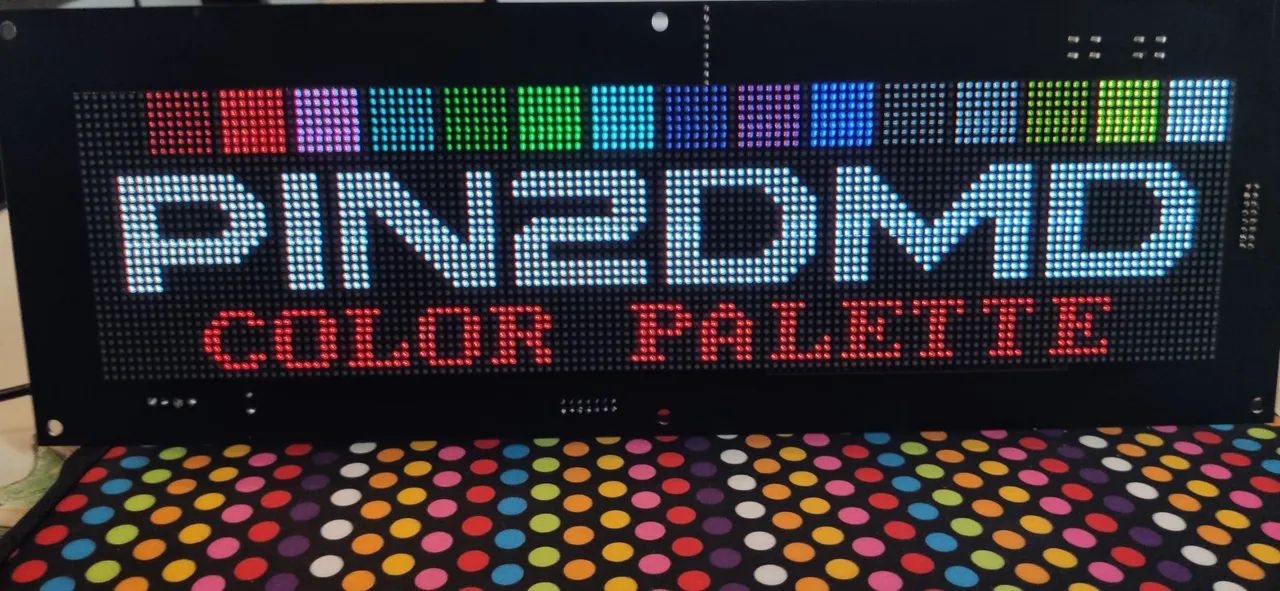 Display colorido para máquinas de pinball PIN2DMD 