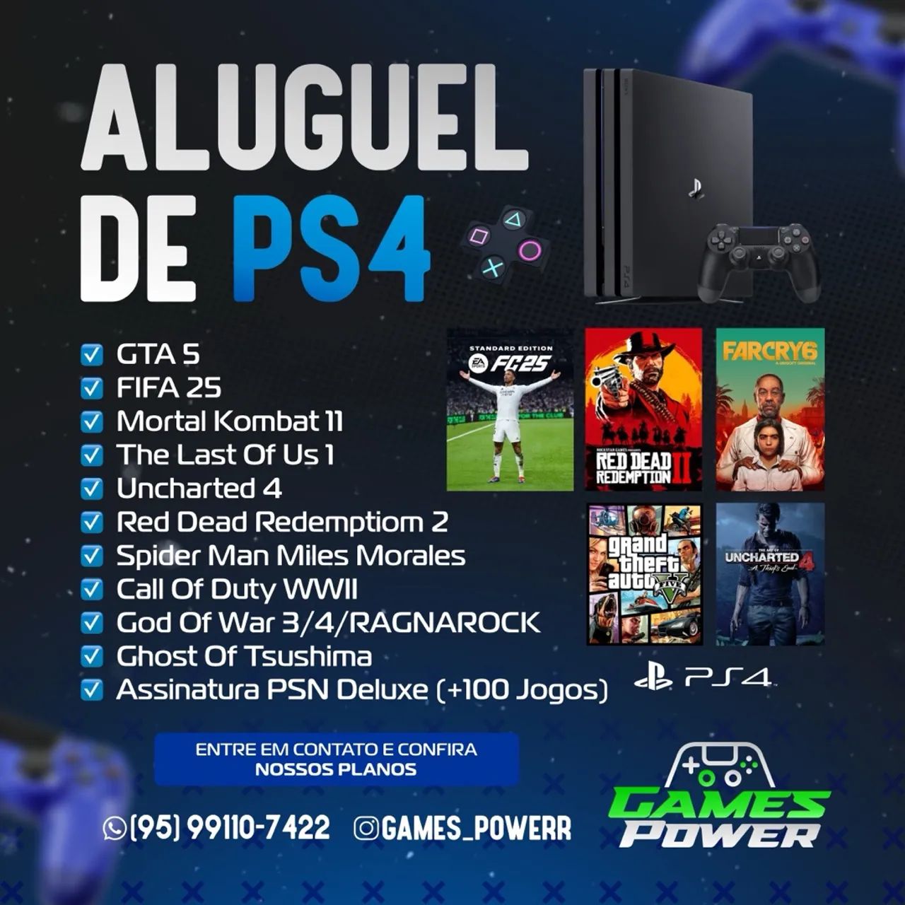 Aluguel de PS4, PS5 e Xbox series s/x - Foto 4