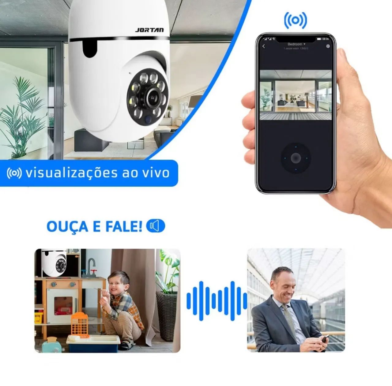 Câmera de Segurança Inteligente Wi-Fi KV-20158 - Foto 4