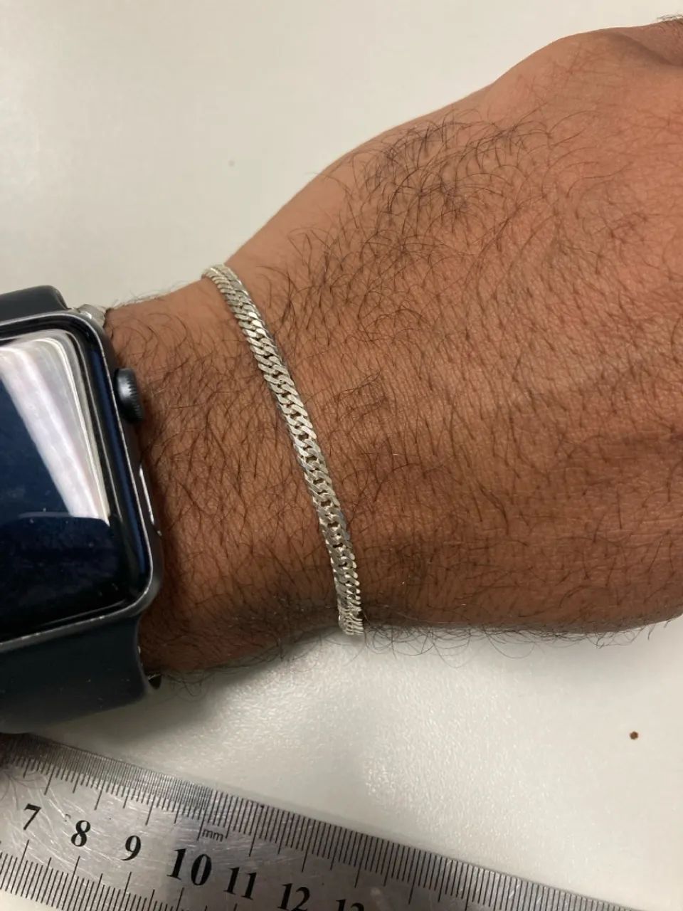 Pulseira prata 4 mm - Foto 2