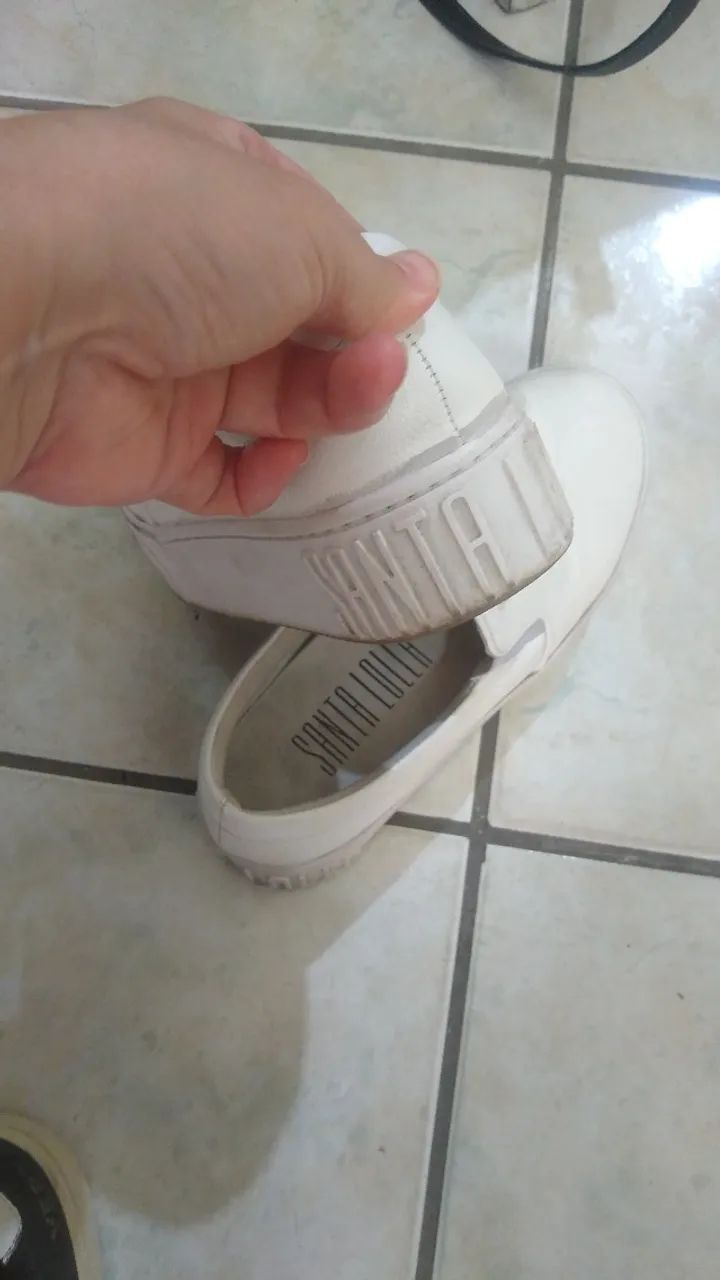 Baixou! Tenis Branco Santa Lolla Tam 33/34 - Foto 3