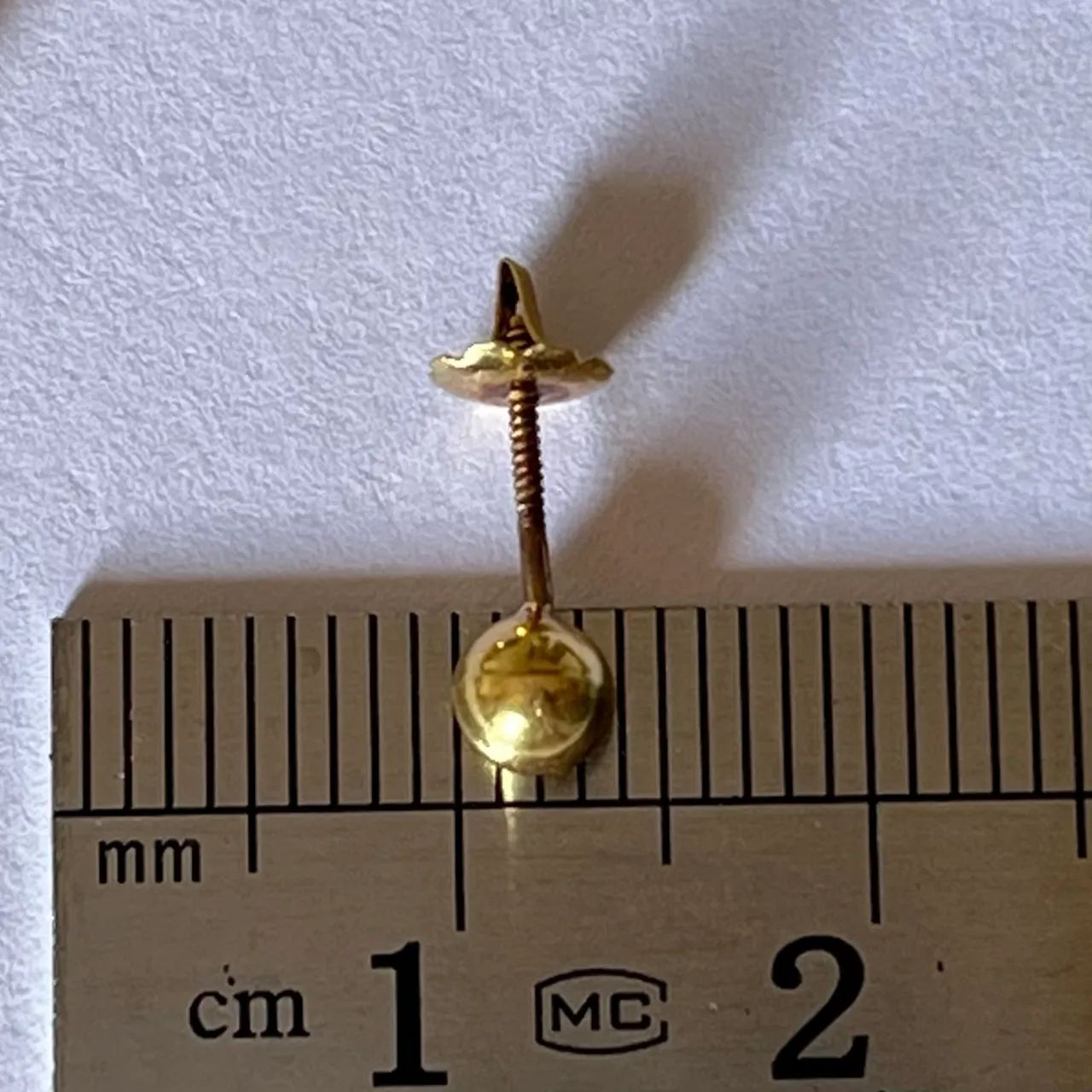 Brinco infantil 3mm ouro 18k - Foto 3