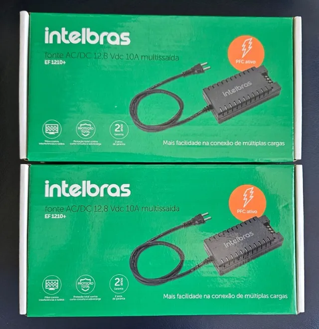 Fonte De Alimentação Multissaída Intelbras Ef1210+ 12,8v 10a