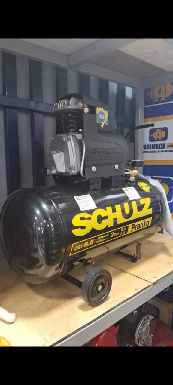 COMPRESSOR 2CV 127V 50LITROS 120PSI 8,6PES SCHULZ