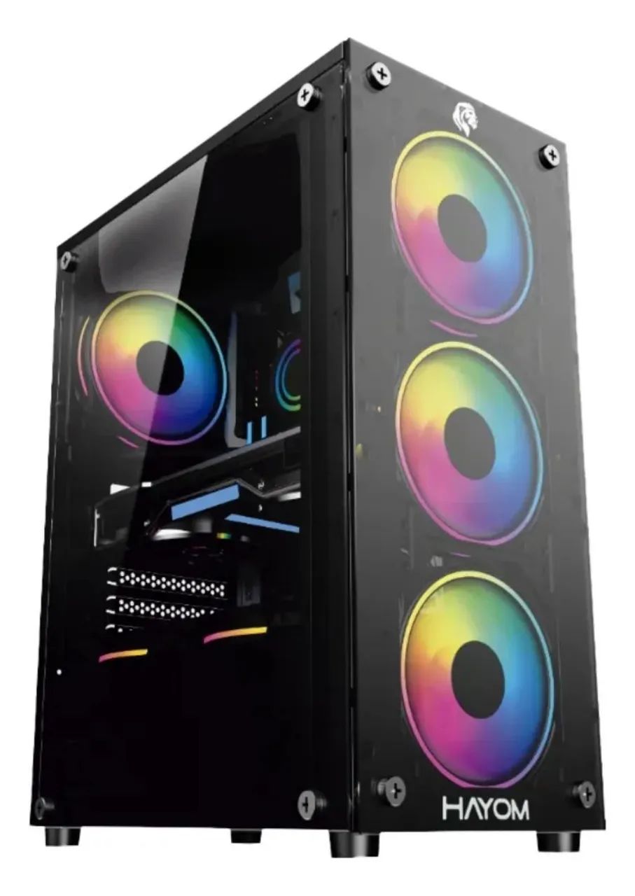 Gabinete Gamer Gb1749 Hayom Com 4 Fans Mid Tower