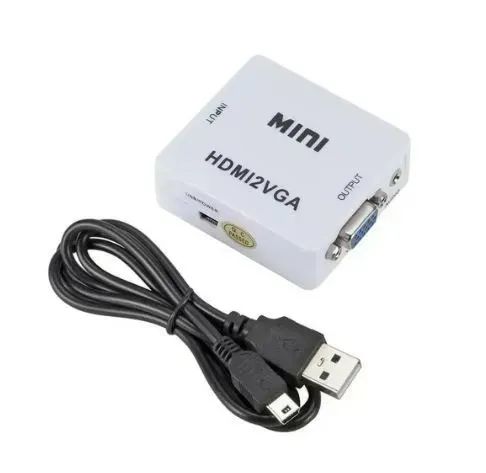 Adaptador Conversor Hdmi para Vga Transmite áudio e Vídeo