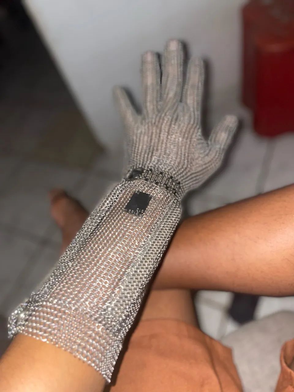 1 Luva de segurança em aço inox para proteção em trabalhos pesados  - Foto 2