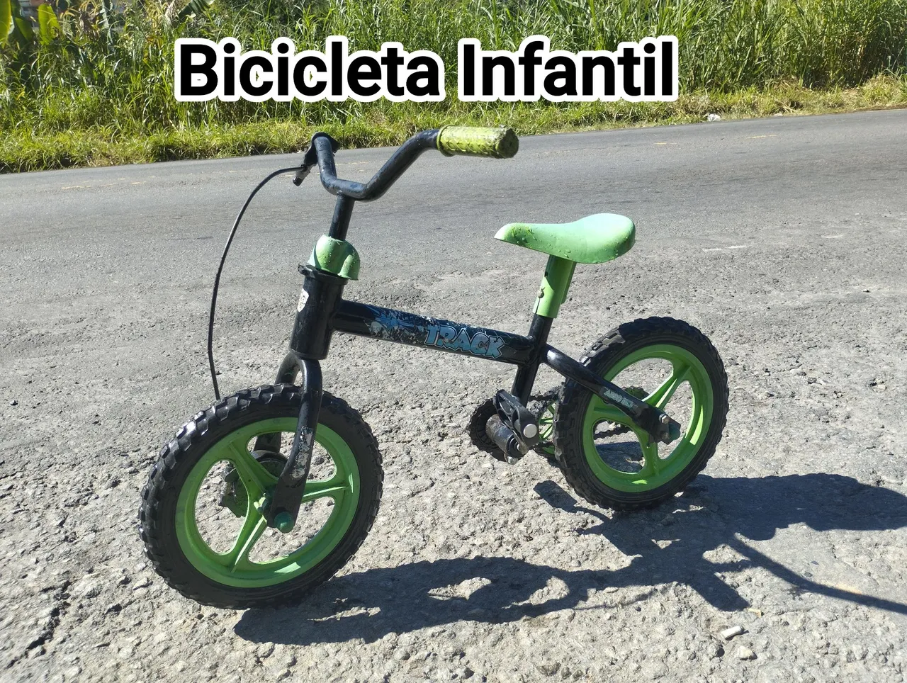 Bicicleta Infantil Aro 12 - Verde e Preta