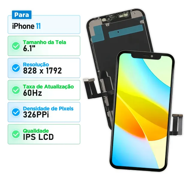 Tela LCD Display Compatível iPhone 11 6.1 Incell A2111 A2221 (Novo)