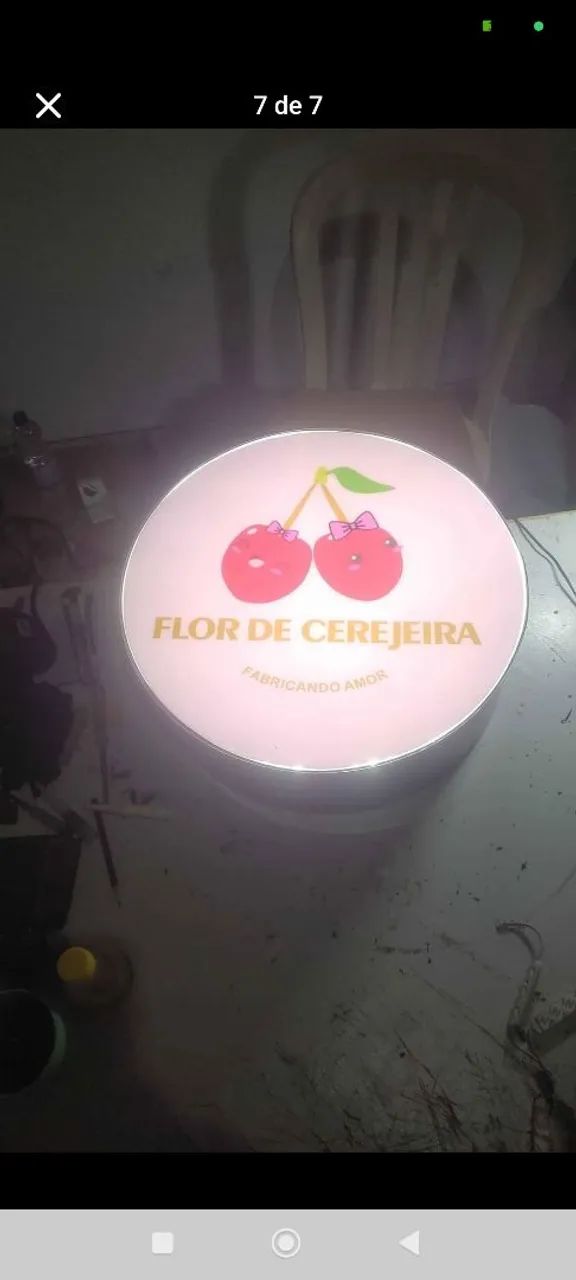 Placa luminosa LED 50cm Promoção  - Foto 2