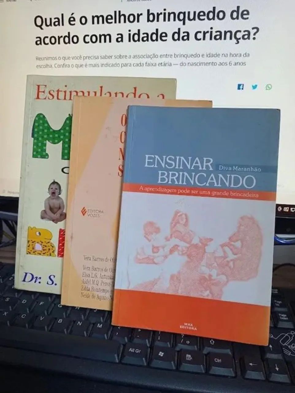 Kit de 3 Livros sobre Educação Infantil - Ensino e Estimulação