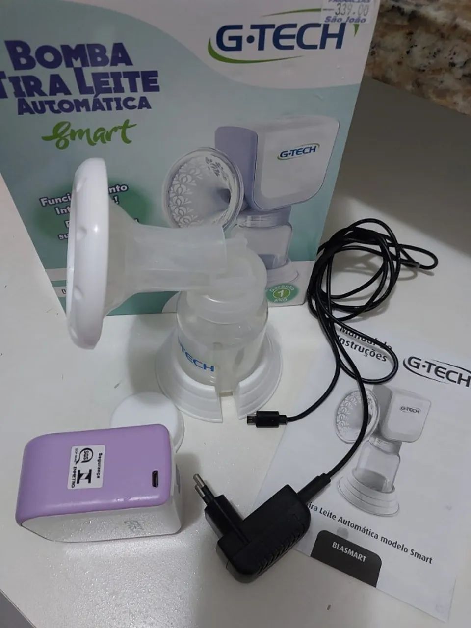 Bomba Tira-Leite Automática G-TECH Smart - Completa, Funcionando e com Manual