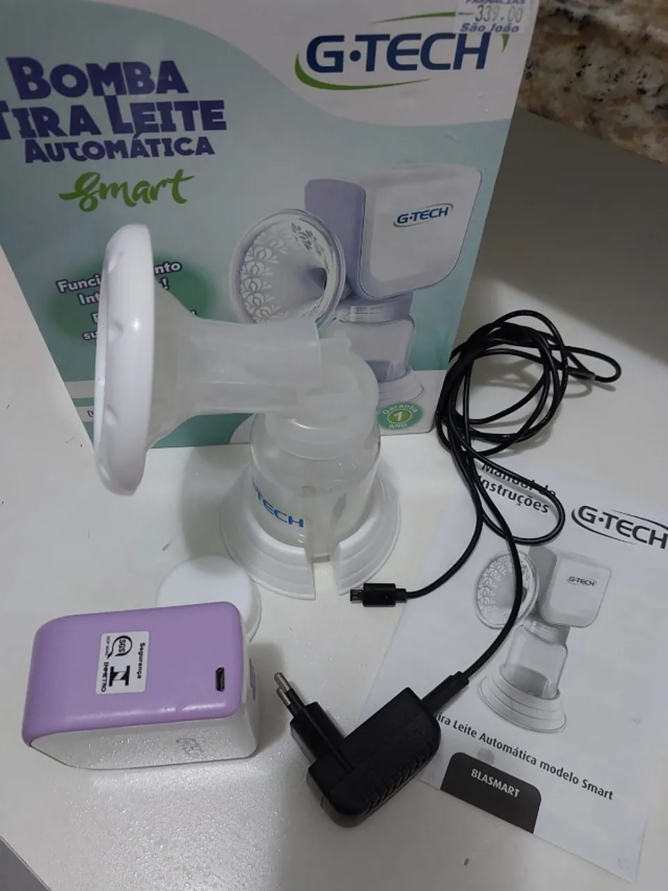 Bomba Tira-Leite Automática G-TECH Smart - Completa, Funcionando e com Manual