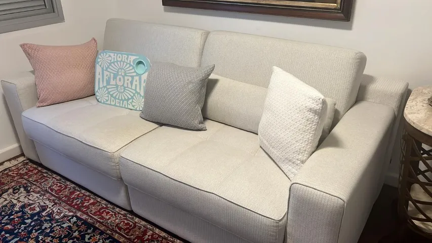 Sofa de linho retrátil