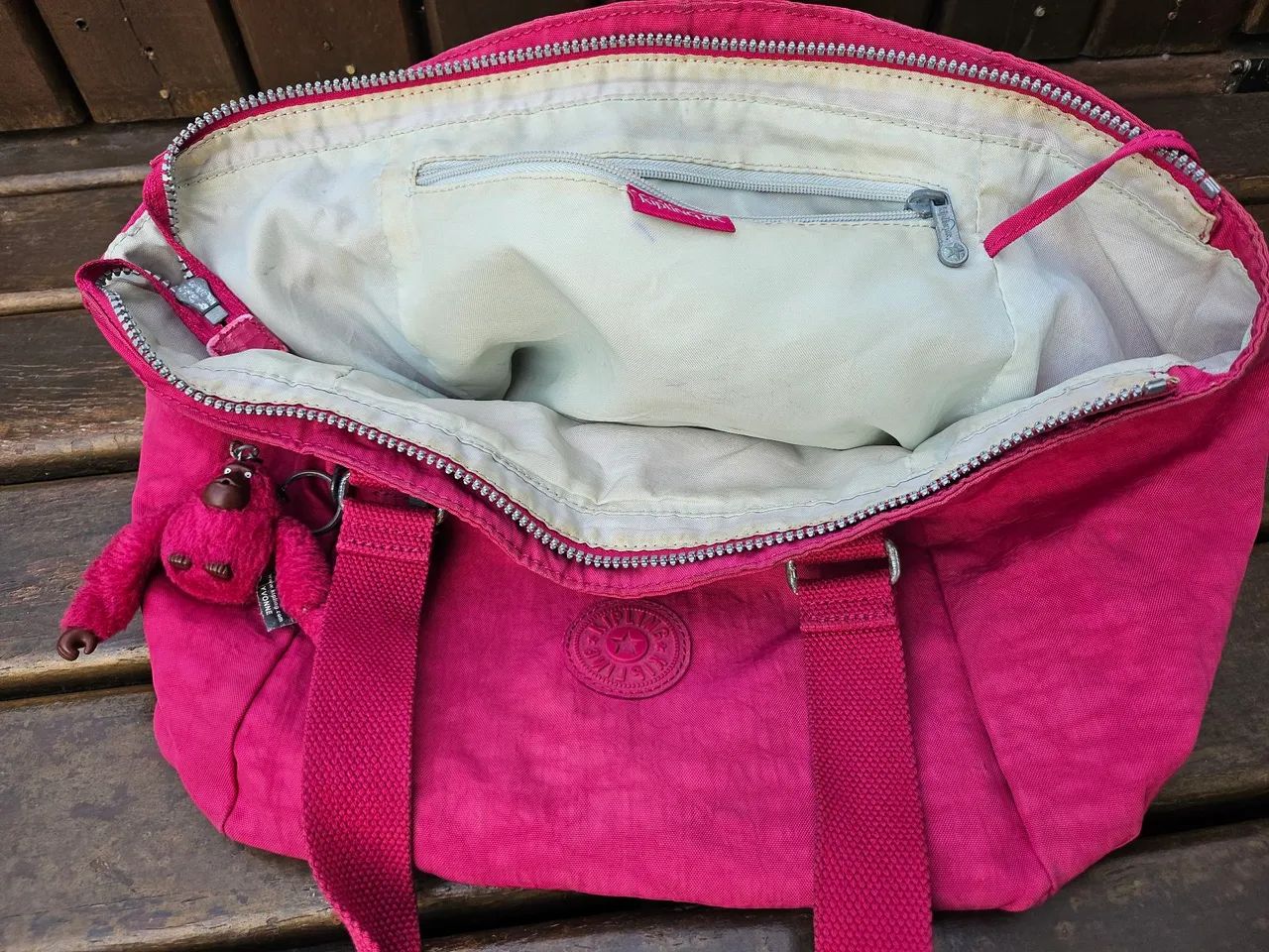 Bolsa Kipling Rosa - Foto 3