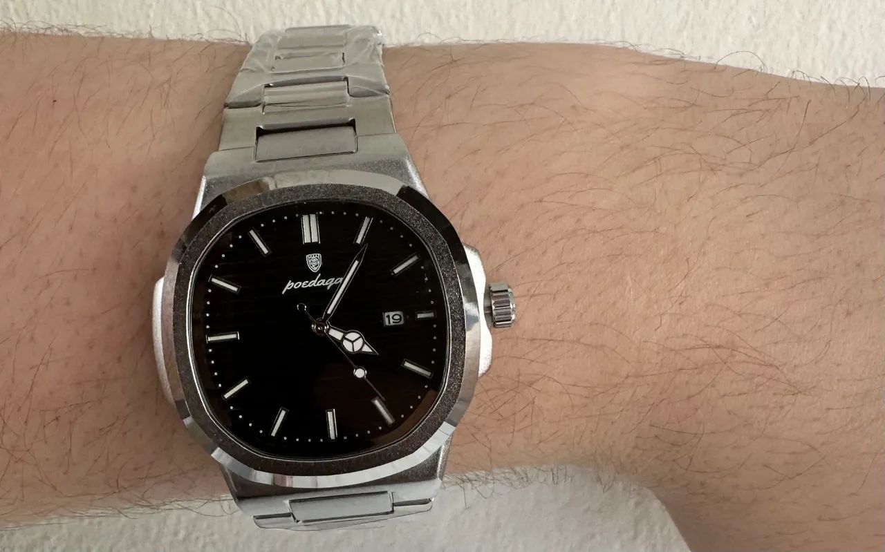 Relógio Masculino Poedagar Silver Black (Novo) - Foto 4