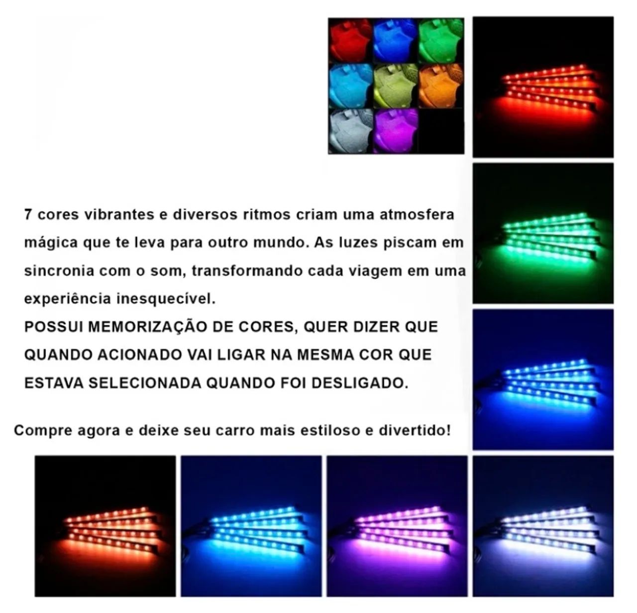 LED INTERNO RGB + CONTROLE  - Foto 3