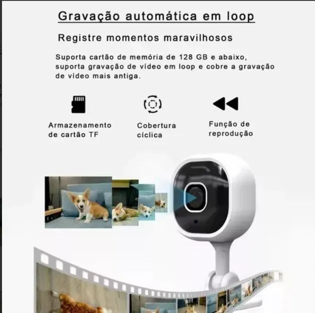 Mini Camera de Seguranca Interna Wifi 1080p  - Foto 3