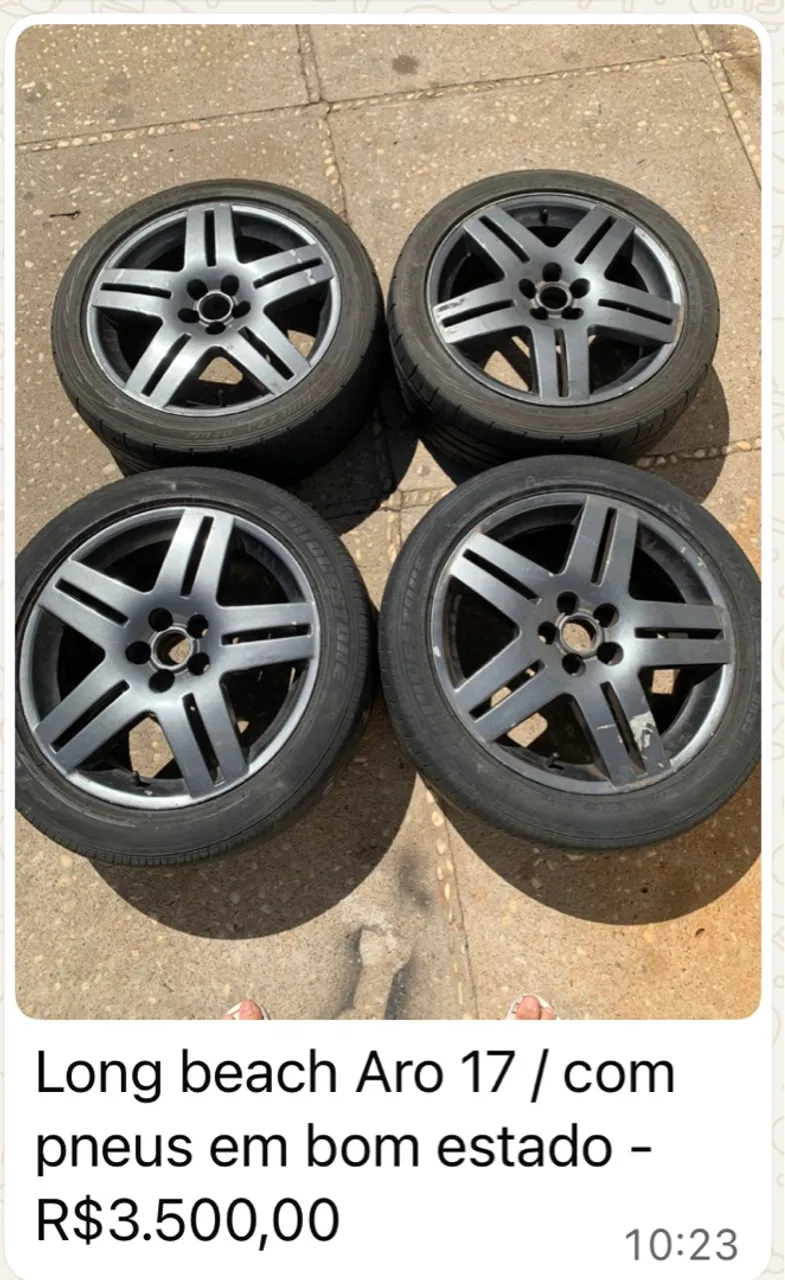 Rodas Long Beach Aro 17 com Pneus em Bom Estado