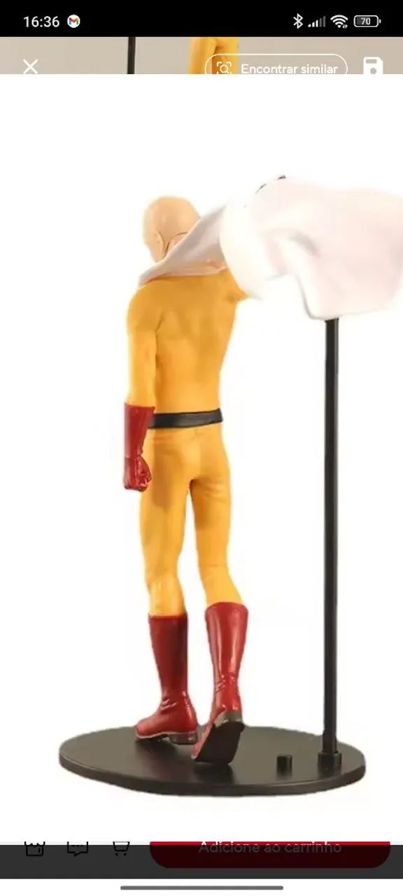 Boneco one punch man Saitama top zero coleção  - Foto 2