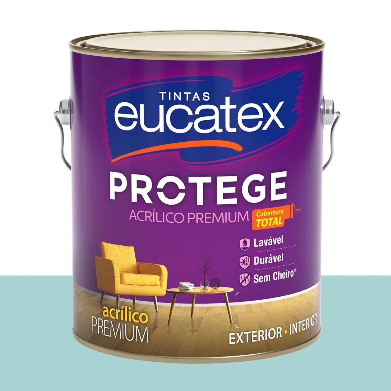 Tinta Acrílica Acetinada Eucatex Verde-marina 3,2 L
