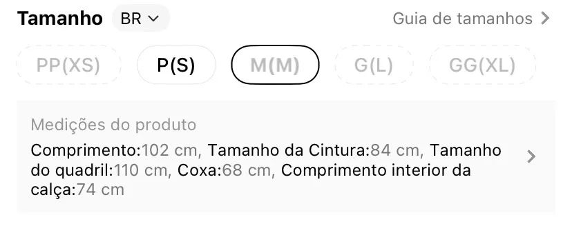 Calça SUMWON Denim RETA M contém medidas nas fotos  - Foto 5